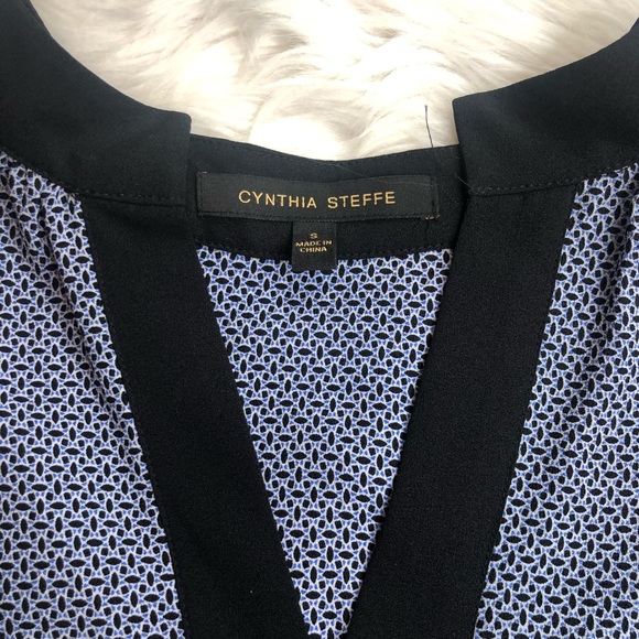 Cynthia Steffe Blue Blouse size Small - Picture 4 of 4